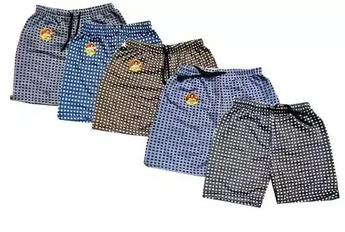 Stylish Blend Shorts For Boys- Pack Of 5