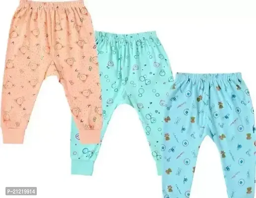 Stylish Cotton Printed Pyjama Bottom For Kids- Pack Of 3