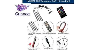 Guance Wireless Remote Control Car Interior Light Strip Decorative Atmosphere Lights with Music Beat Sync Technology Car Styling 8 Colours for for d Fiesta-thumb1