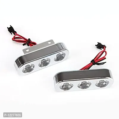 Guance 2 Pcs Blue and Red Flashing Strobe Lights 3 LED DC 12V Decor for Bajaj V12-thumb2