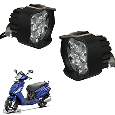 Guance Shilon 9 LED 27Watt Bike/Motorcycle Fog Light, Spot Light Lamp - Set of 2 for Vespa Red-thumb0
