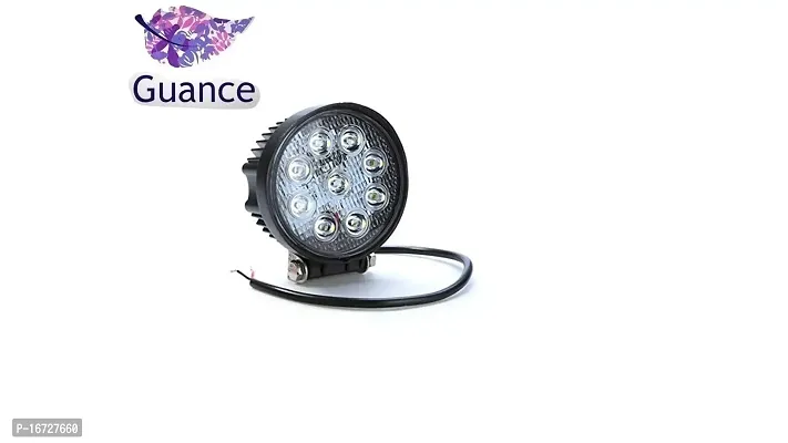 Guance Motorcycle (9LED 27Watt) 12V LED Headlight Waterproof High Power Light,Motorbike, Car, Boat, ATV Driving Light(Set of 2) for 22Motors Flow