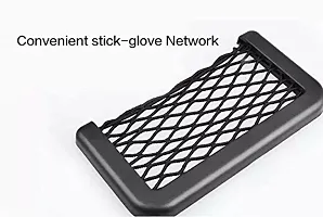 Mstick Universal Car Net Holder Phone Holder Pocket Organizer String Bag (Black)-thumb4