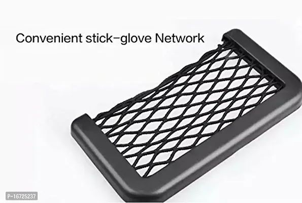 Mstick Universal Car Net Holder Phone Holder Pocket Organizer String Bag (Black)-thumb5