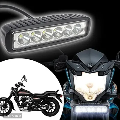 Guance 6 Led Bar CREE Auxillary Bike Fog Lamp Spot Lamp 18W Set of 1 for Bajaj Avenger Street 180