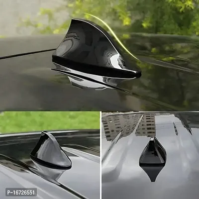 Guance Universal Working Shark fin car Antenna AM FM Radio Signal reciver ABS Plastic Antenna Black Color Decorative Antenna Auto SUV Truck Van for Honda City 2017-thumb4