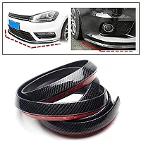 Guance Black Carbon Finish Front Bumper Lip Stickon Car Body Kit Bumper Lip Side Skirt Rubber Edge Decorative Protector Trim for Hyundai Santa Fe (Pack of 1 Pcs)-thumb1