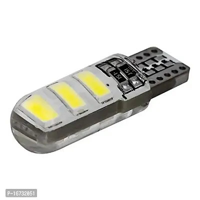 Guance T10 White 6 SMD Silicon Gel Led T10 Canbus Parking Bulb Light for Honda CB Shine SP 2018 (Pack of 2 Pcs)-thumb0