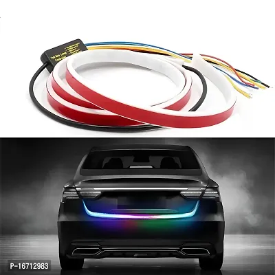 Guance Car Boot Trunk Led Light Multi Function Light Ice Blue  Red DRL Brake With Side Turn Signal  Parking Indication Dicky, Trunk, Boot Strip Light For Maruti Suzuki Zen Estilo
