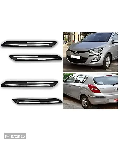 Guance Double Chrome Car Bumper Protector car Edge Guard (Pack of 4 Pcs) Front Rear Bumper Protector Universal for Zest 2018-thumb4