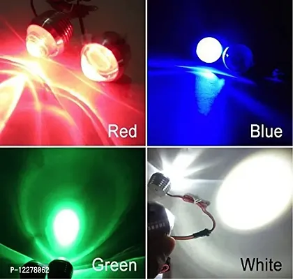 Guance 3 Watt RED Flashing Strobe Warning Fog LED Universal for Bike/Scooty (Set of 2 Pcs) for Okinawa Praise-thumb3