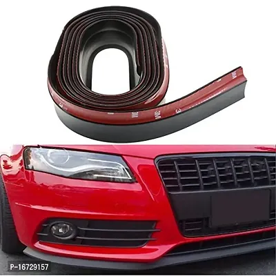 Guance Black Front Bumper Lip Stickon Car Body Kit Bumper Lip Side Skirt Rubber Edge Decorative Protector Trim for Volkswagen Ameo 2018 (Pack of 1 Pcs)