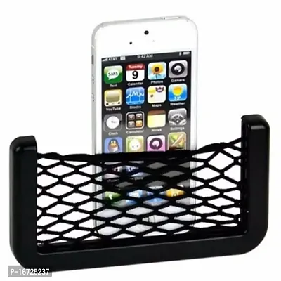 Mstick Universal Car Net Holder Phone Holder Pocket Organizer String Bag (Black)