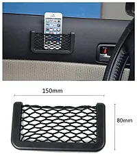 Mstick Universal Car Net Holder Phone Holder Pocket Organizer String Bag (Black)-thumb2