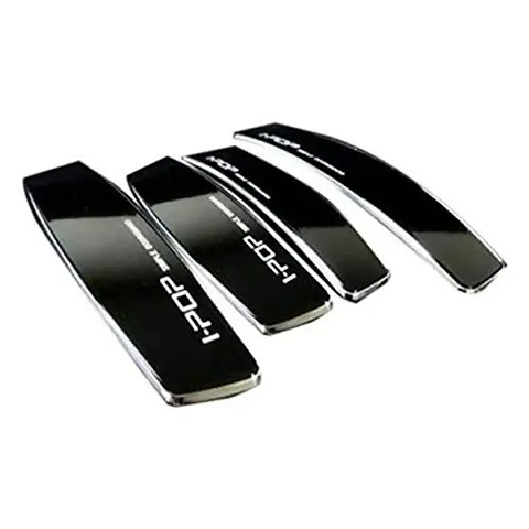 Guance I-pop Simple Black Car Door Scratch Guard Protector (Set of 4) for Tata Harrier