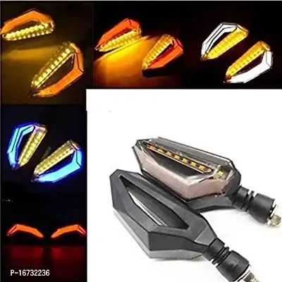 Guance DRL LED Turn Signal Dual Color DRL Bike Indicator for Universal Motorcycle, Bike for Royal Enfield Interceptor 650 (Pack of 4 Pcs)-thumb2