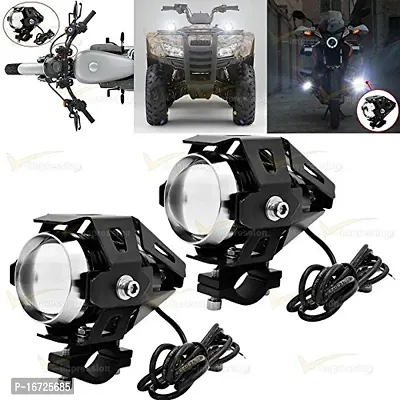 Guance U5 Motorcycle 12V LED Headlight Laser Cannon Waterproof High Power Spot Light,Motorbike Driving Spot Light Black(Pack of 1) for Hero Super Splendor-thumb4