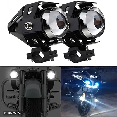 Guance U5 Motorcycle 12V LED Headlight Laser Cannon Waterproof High Power Spot Light,Motorbike Driving Spot Light Black(Pack of 1) Universal