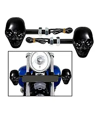 Guance Skull Shape Front, Rear LED Indicator Light (Red Set of 2) for Suzuki Hayate EP-thumb1