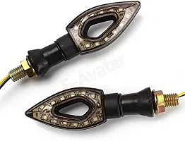 Guance Front, Rear LED Indicator Light (Yellow, Set of 4) for Bajaj Pulsar NS160-thumb3