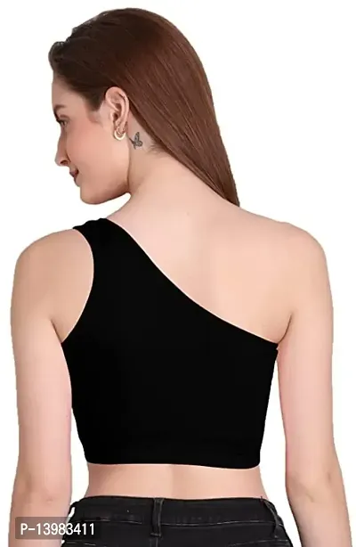 Eshu enterprise Summer Short Sleeve Tops Sexy Strappy Tee High Waist Crop Top Tee Female Sleeveless Crop (XXL, Black)-thumb5