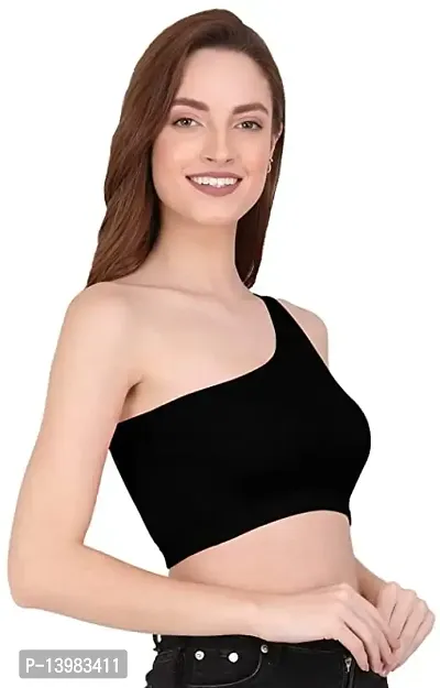 Eshu enterprise Summer Short Sleeve Tops Sexy Strappy Tee High Waist Crop Top Tee Female Sleeveless Crop (XXL, Black)-thumb3