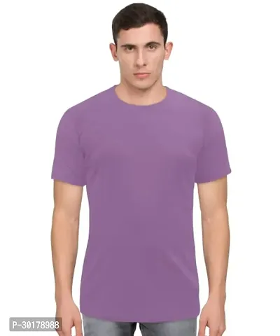 Round Neck Solid T Shirt Regular Fit-thumb0