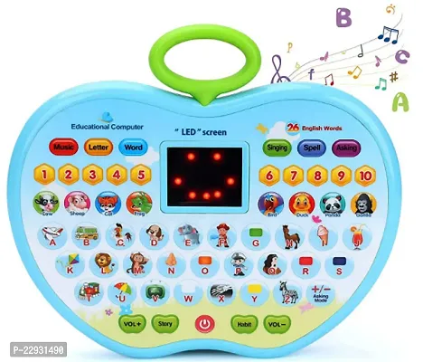 Educational Laptop Toys For Kids,Numbers Alphabets Learning Kids Baby Toys With Led Display And Music Learning Tablet For Kids 3+ Years Boy Girl (Multi Color) (Pack Of 1) (Multicolor 01)-thumb0