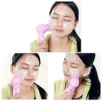 5 in 1 Face Facial Exfoliator Electric Massage Machine Care Cleanser Massager Kit (Multi Color)-thumb2