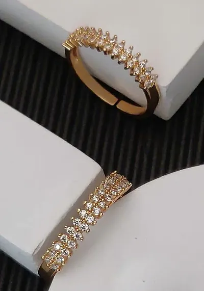 Fally Jewellery:Gold Plated Diamond Ring for Women