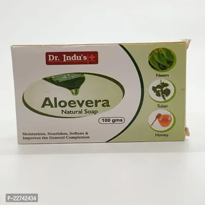 Dr Indus Aloevera Natural Soap 100g-thumb0