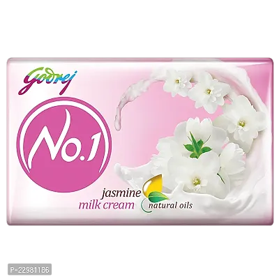 Godrej No.1 Jasmine Milk Cream Soap 50g Pack of 5-thumb0