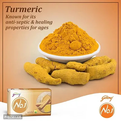 Godrej No.1 Sandal Turmeric Bathing Soap 50g Pack of 5