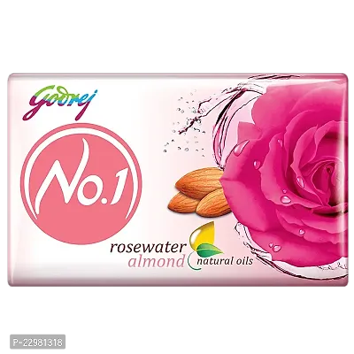Godrej No.1 RoseWater Almond Soap 50g Pack of 6