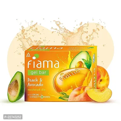 Fiama Peach  Avocado Moisturised Skin Gel Bar 100g Pack of 5-thumb0