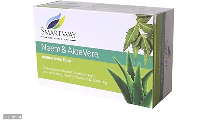 Smartway The Skin Glow Neem  AloeVera Antibacterial Soap 75g-thumb0