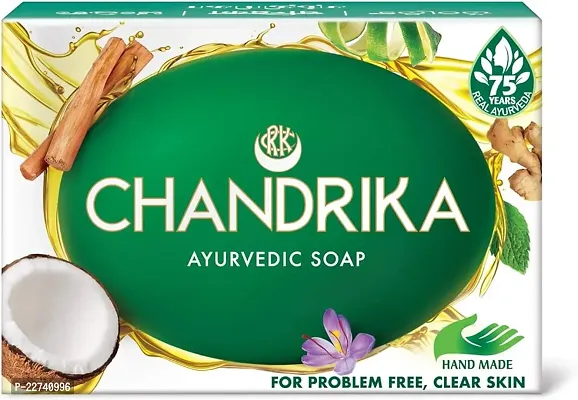 Chandrika Clear Soft Skin Ayurvedic Gel Bar 75g Pack of 5