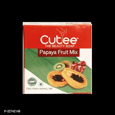 Cutee The Beauty Soap Papaya Fruit Mix 120g Pack of 5