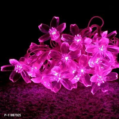 Infiprises Blooming Flower 20 LED 4 Meter Blossom Flower Lights, Fairy String Christmas Lights for Diwali Home Decoration (Pink)-thumb4