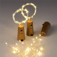 Meneon 20 LED Wine Bottle Cork Lights Copper Wire String Lights, 2M Battery Operated Wine Bottle Fairy Lights Bottle DIY, Christmas, Wedding Party (Warm White, 1 Unit)-thumb4