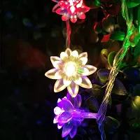 Meneon 36 Led Lotus Flower String Light, 8 Meter Light, Romantic Flower Fairy Light, Suitable for Bedroom, Diwali Decor, Christmas Tree, New Year, Garden Decoration, Diwali Lights ? Multicolor/RGB-thumb1