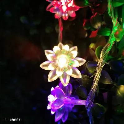 Meneon 36 Led Lotus Flower String Light, 8 Meter Light, Romantic Flower Fairy Light, Suitable for Bedroom, Diwali Decor, Christmas Tree, New Year, Garden Decoration, Diwali Lights ? Multicolor/RGB-thumb2
