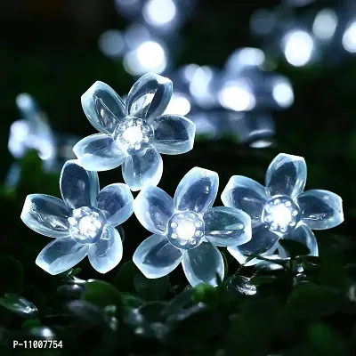 Meneon 20 LED 4 Meter Blossom Flower Fairy String Lights, Christmas Lights for Diwali Home Decoration (White)-thumb5