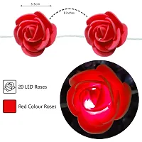 Nisco Red Rose Flower String Light, 13.4 ft 20 Led, Romantic Flower Roses Fairy Light, Suitable for Wall Hanging, Diwali Lights, Christmas Tree, New Year, Bedroom Decoration ? Led Colour Red-thumb4