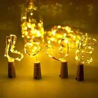 Meneon 20 LED Wine Bottle Cork Lights Copper Wire String Lights, 2M Battery Operated Wine Bottle Fairy Lights Bottle DIY, Christmas, Wedding Party (Warm White, 1 Unit)-thumb3