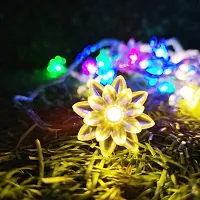 Meneon 36 Led Lotus Flower String Light, 8 Meter Light, Romantic Flower Fairy Light, Suitable for Bedroom, Diwali Decor, Christmas Tree, New Year, Garden Decoration, Diwali Lights ? Multicolor/RGB-thumb2