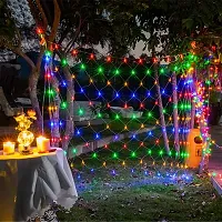 Net Mesh Curtain String Lights Waterproof, 8 Lighting Modes, 144 Led Light Bulbs, For Outdoor & Indoor, Curtain Light, Christmas Tree, Diwali Lights, Wall Decorations (8.1 ft x 7.2 ft, Multi Color)-thumb4