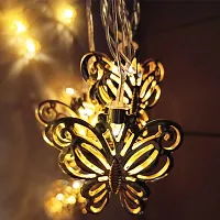 Meneon 16 LED Butterfly String Lights, 4 Meter Metal String Lights Warm White, Gold Metal Lamps Decor for Indoor, Diwali Decorations, Fairy Lights, Christmas D?cor, Decoration Lights-thumb3
