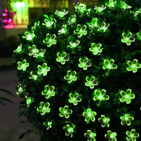 Nisco 36 LED 8 Meter Blossom Flower Fairy String Lights, Christmas Lights for Diwali Lights Decoration Lights Home Decoration (Green)