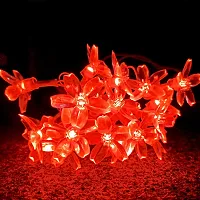 Infiprises Blooming Flower 20 LED 4 Meter Blossom Flower Lights, Fairy String Christmas Lights for Diwali Home Decoration (Red)-thumb3